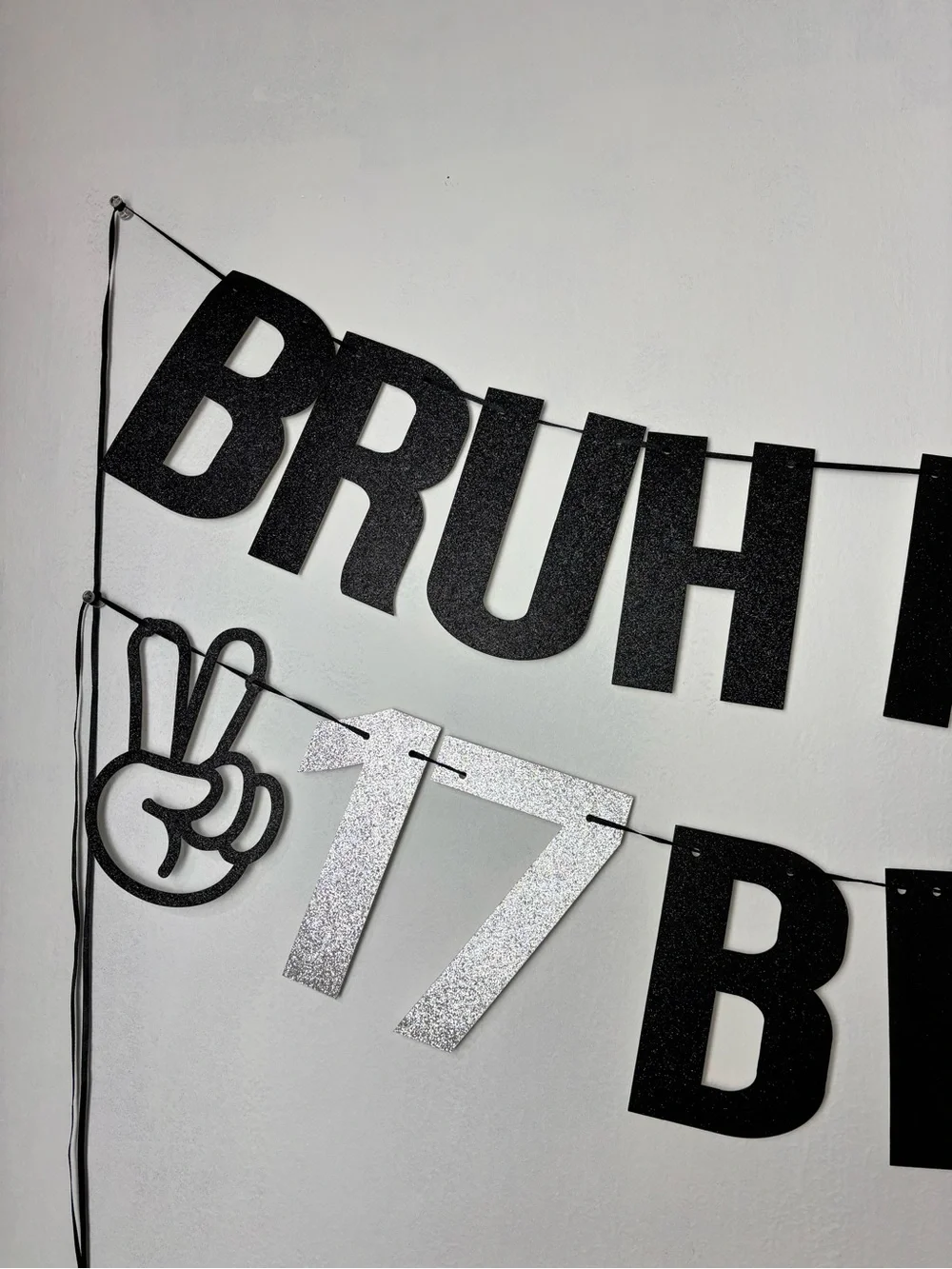 Bruh It's My 17th Birthday Black Party Banner Set